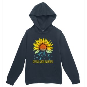 Cervical Cancer Awareness Sunflower Urban Pullover Hoodie