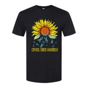 Cervical Cancer Awareness Sunflower Softstyle CVC T-Shirt