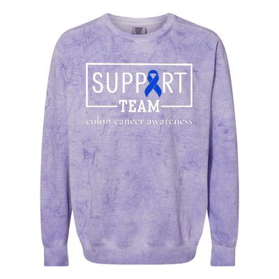 Colon Cancer Awareness Support Team Colorblast Crewneck Sweatshirt