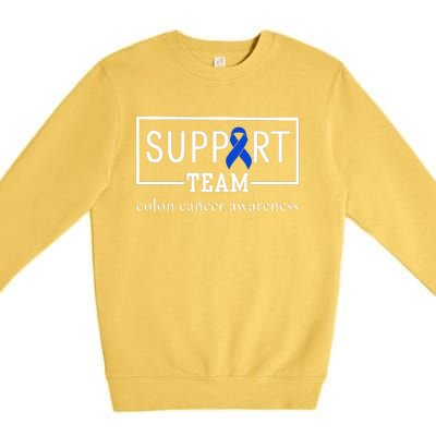 Colon Cancer Awareness Support Team Premium Crewneck Sweatshirt