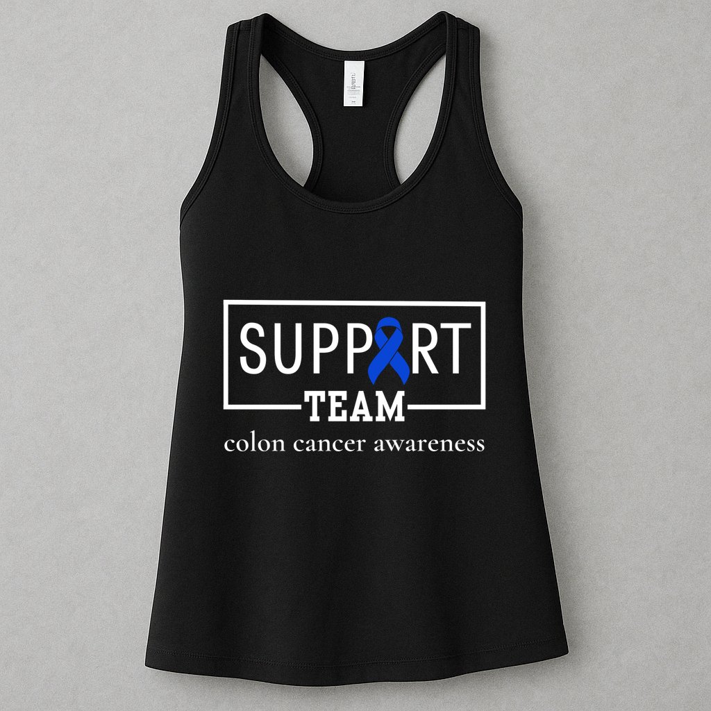 Colon Cancer Awareness Support Team Womens Tank Top