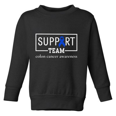 Colon Cancer Awareness Support Team Toddler Sweatshirt