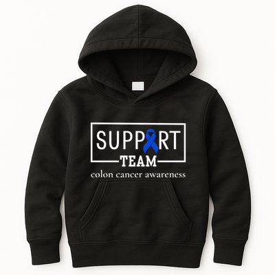 Colon Cancer Awareness Support Team Kids Hoodie