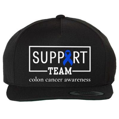 Colon Cancer Awareness Support Team Wool Snapback Cap