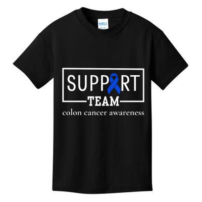 Colon Cancer Awareness Support Team Kids T-Shirt
