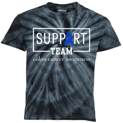 Colon Cancer Awareness Support Team Kids Tie-Dye T-Shirt