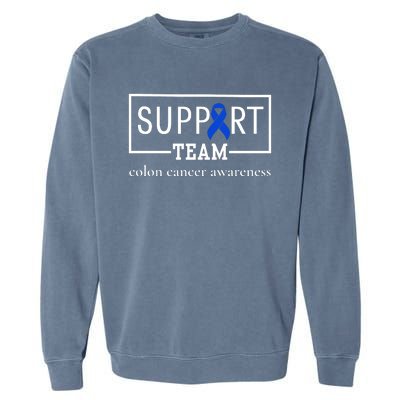 Colon Cancer Awareness Support Team Garment-Dyed Sweatshirt