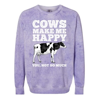 Cool Cow Art For Women Cow Farmer Dairy Cows Farm Animal Colorblast Crewneck Sweatshirt