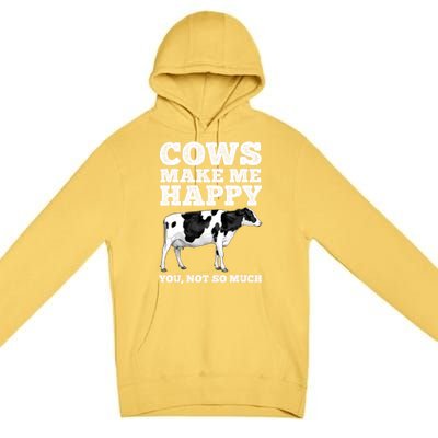 Cool Cow Art For Women Cow Farmer Dairy Cows Farm Animal Premium Pullover Hoodie