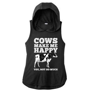 Cool Cow Art For Women Cow Farmer Dairy Cows Farm Animal Ladies PosiCharge Tri-Blend Wicking Draft Hoodie Tank