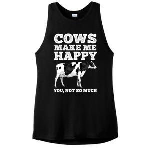 Cool Cow Art For Women Cow Farmer Dairy Cows Farm Animal Ladies PosiCharge Tri-Blend Wicking Tank