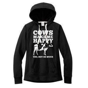 Cool Cow Art For Women Cow Farmer Dairy Cows Farm Animal Women's Fleece Hoodie