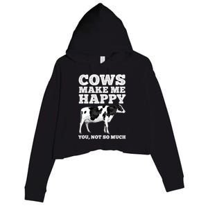 Cool Cow Art For Women Cow Farmer Dairy Cows Farm Animal Crop Fleece Hoodie