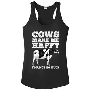 Cool Cow Art For Women Cow Farmer Dairy Cows Farm Animal Ladies PosiCharge Competitor Racerback Tank