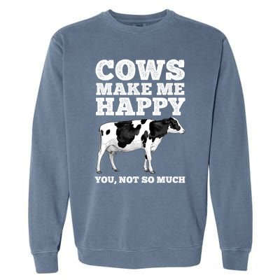 Cool Cow Art For Women Cow Farmer Dairy Cows Farm Animal Garment-Dyed Sweatshirt