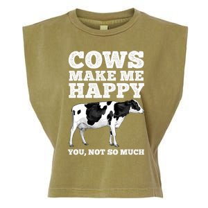 Cool Cow Art For Women Cow Farmer Dairy Cows Farm Animal Garment-Dyed Women's Muscle Tee