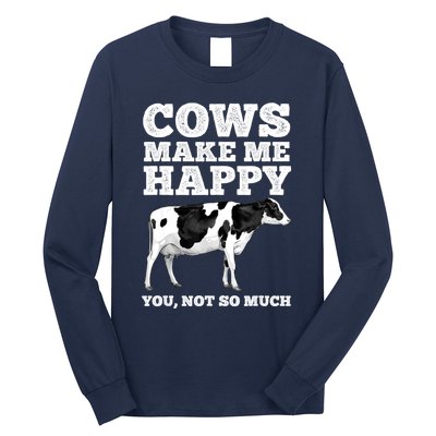 Cool Cow Art For Women Cow Farmer Dairy Cows Farm Animal Long Sleeve Shirt