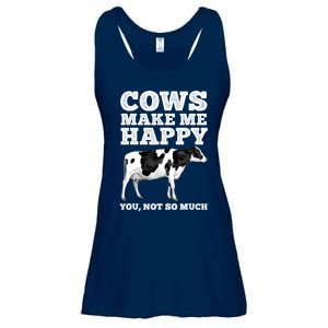 Cool Cow Art For Women Cow Farmer Dairy Cows Farm Animal Ladies Essential Flowy Tank