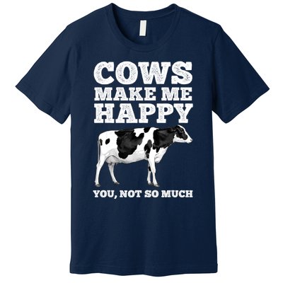 Cool Cow Art For Women Cow Farmer Dairy Cows Farm Animal Premium T-Shirt