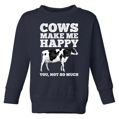 Cool Cow Art For Women Cow Farmer Dairy Cows Farm Animal Toddler Sweatshirt