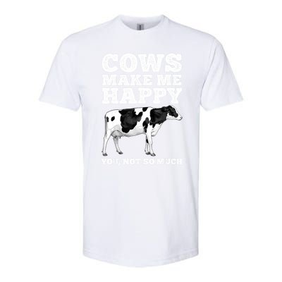 Cool Cow Art For Women Cow Farmer Dairy Cows Farm Animal Softstyle CVC T-Shirt