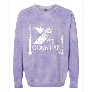 Cross Country Athlete Track Running Colorblast Crewneck Sweatshirt