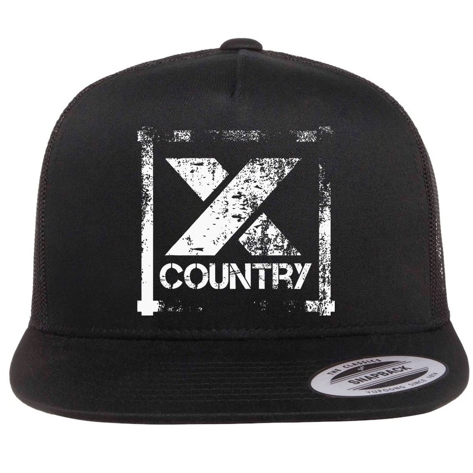 Cross Country Athlete Track Running Flat Bill Trucker Hat