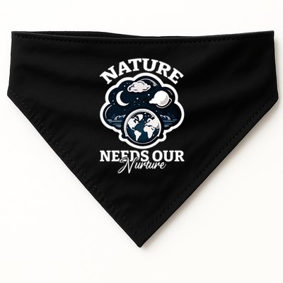 Climate Change Awareness Print USA-Made Doggie Bandana