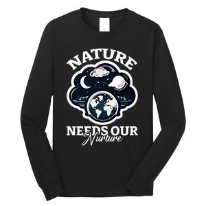 Climate Change Awareness Print Long Sleeve Shirt