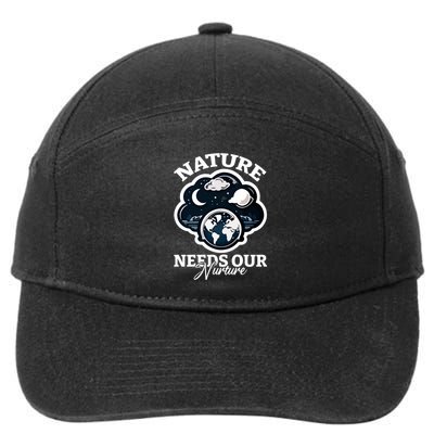 Climate Change Awareness Print 7-Panel Snapback Hat