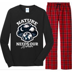 Climate Change Awareness Print Long Sleeve Pajama Set