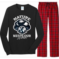 Climate Change Awareness Print Long Sleeve Pajama Set