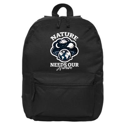 Climate Change Awareness Print 16 in Basic Backpack