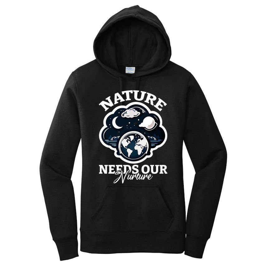 Climate Change Awareness Print Women's Pullover Hoodie