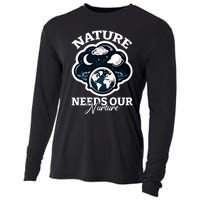 Climate Change Awareness Print Cooling Performance Long Sleeve Crew