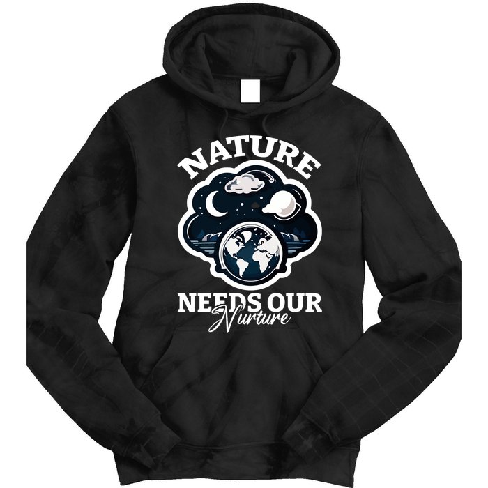 Climate Change Awareness Print Tie Dye Hoodie