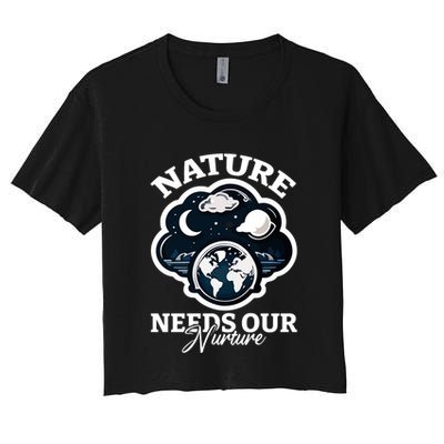 Climate Change Awareness Print Crop Top