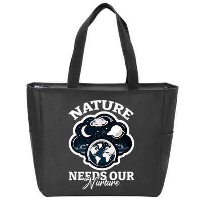 Climate Change Awareness Print Zip Tote Bag