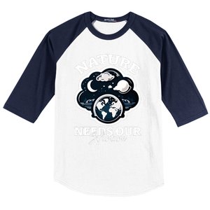 Climate Change Awareness Print Baseball Sleeve Shirt