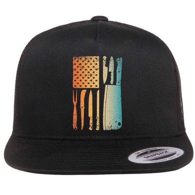 Cool Chef Art For Women Sous Chef Knives Culinary Cook Flat Bill Trucker Hat