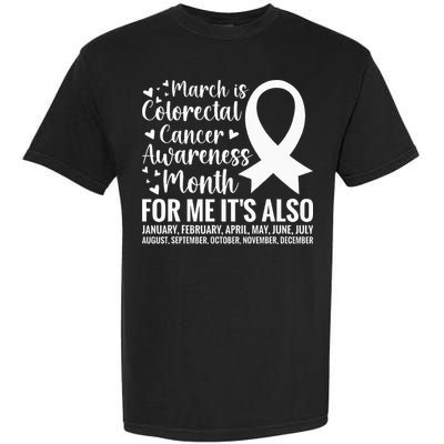 Colorectal Cancer Awareness Month Colon Cancer Survivor Garment-Dyed Heavyweight T-Shirt