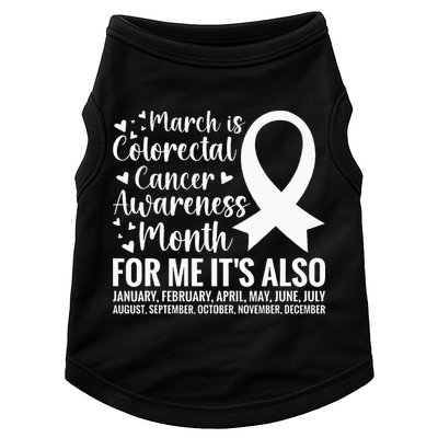 Colorectal Cancer Awareness Month Colon Cancer Survivor Doggie Tank