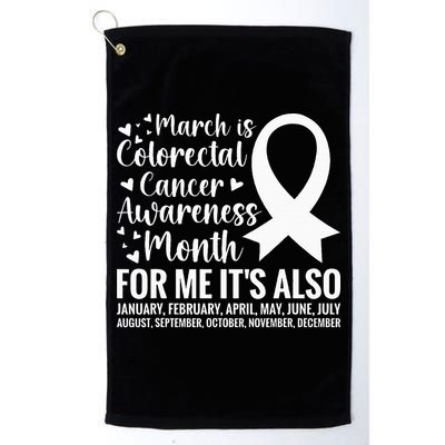 Colorectal Cancer Awareness Month Colon Cancer Survivor Golf Towel