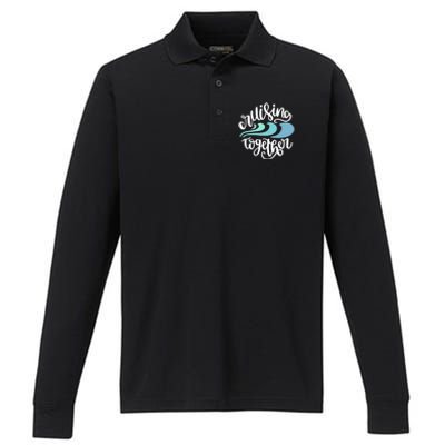 Couple Cruise Anniversary Honeymoon Gift Cruising Together Gift Performance Long Sleeve Polo