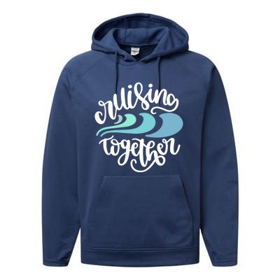 Couple Cruise Anniversary Honeymoon Gift Cruising Together Gift Performance Fleece Hoodie