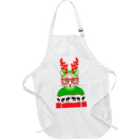 Funny Hipster Christmas Party Cat Apron