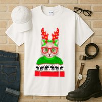 Funny Hipster Christmas Party Cat Tall T-Shirt