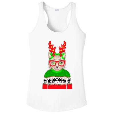 Funny Hipster Christmas Party Cat Ladies PosiCharge Competitor Racerback Tank