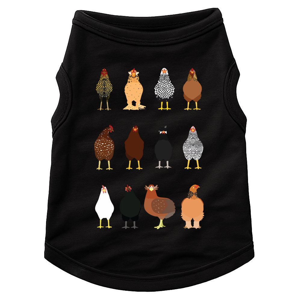 Cute Chicken Breeds Funny Chicken Doggie Tank