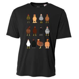 Cute Chicken Breeds Funny Chicken Cooling Performance Crew T-Shirt